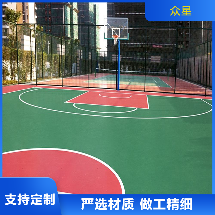 九江市塑胶地坪篮球场硅PU - 一站式服务